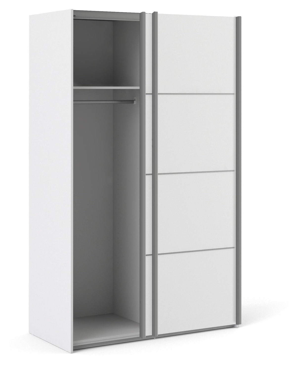 Verona Wardrobe, White, B:122