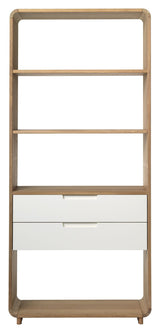 Amalfi Bookshelf w. 2 drawers - Oak veneer, H194