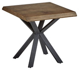 Helsinki Side Table - Smoked Oak/Black Metal, 60x60