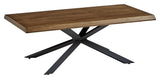 Helsinki Coffee Table - Smoked Oak/Black Metal, 68x130