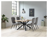 Helsinki Dining Table, 100x200, Oak veneer/Black