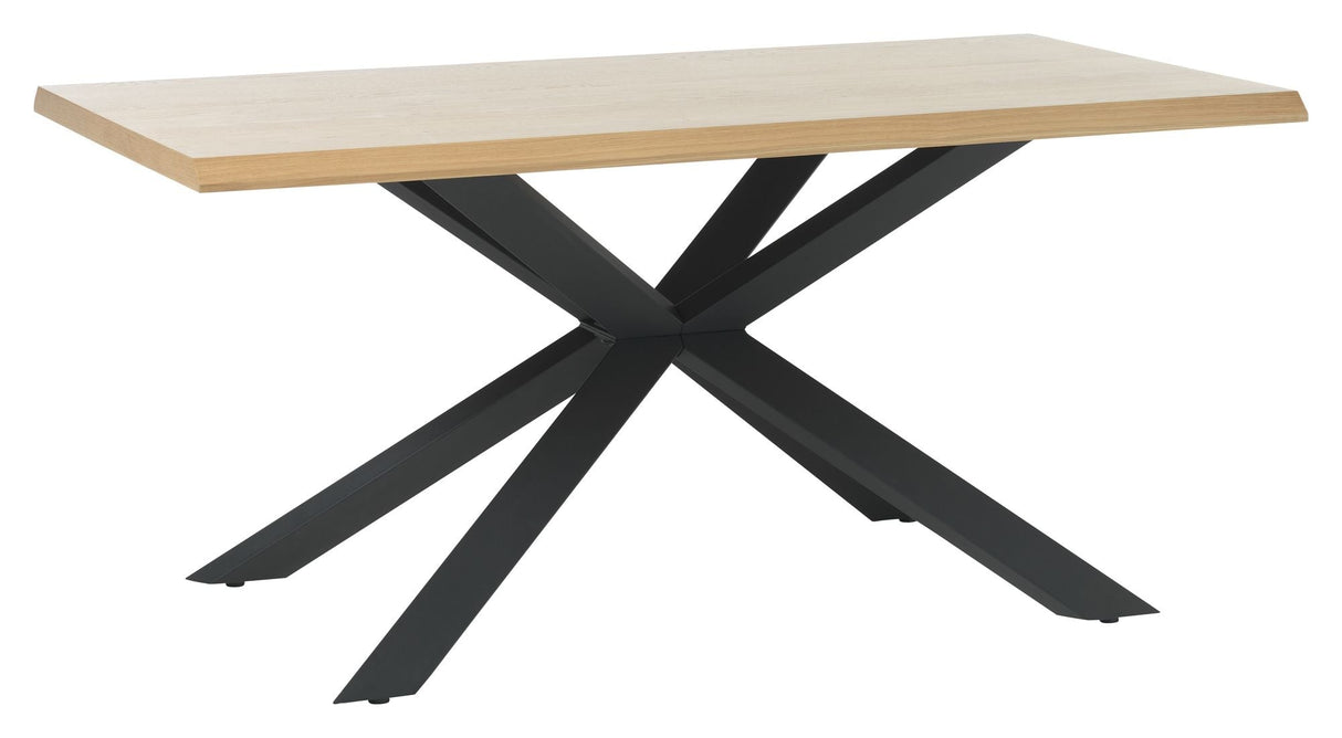 Helsinki Dining table, 90x160, Oak veneer/Black