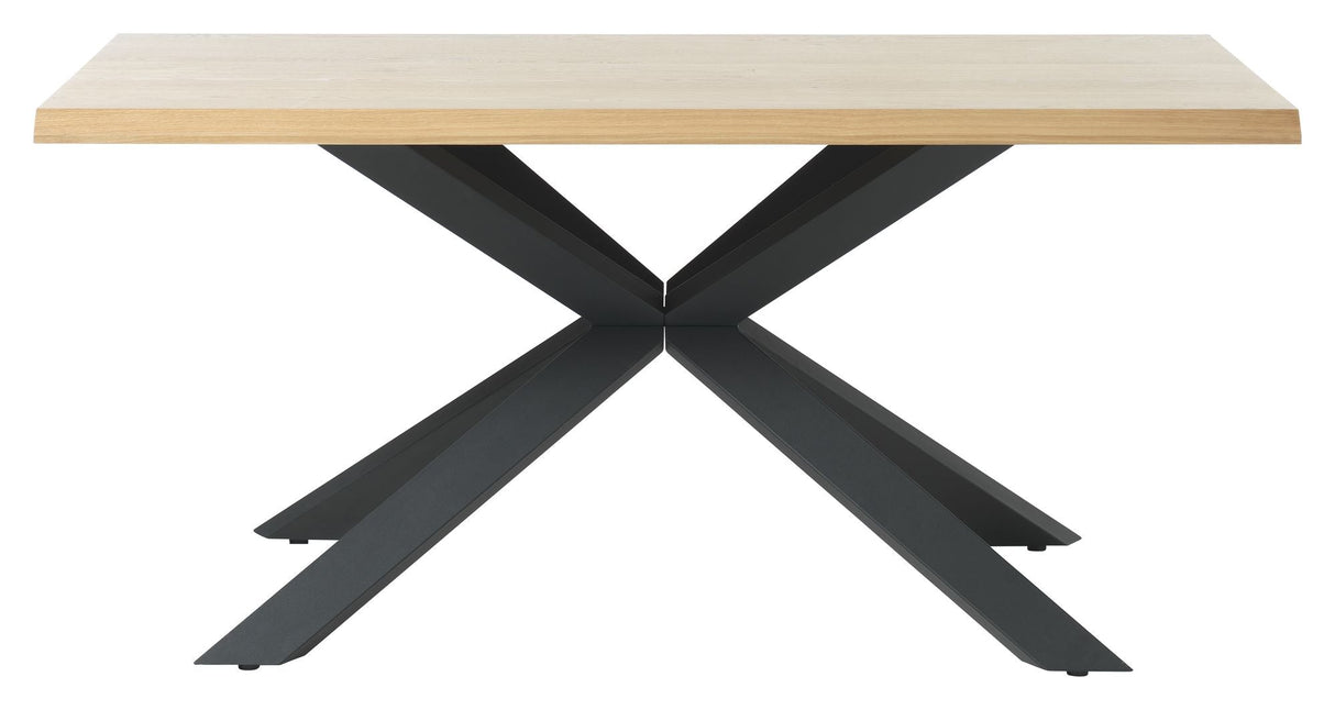 Helsinki Dining table, 90x160, Oak veneer/Black