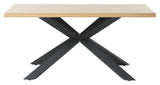 Helsinki Dining table, 90x160, Oak veneer/Black