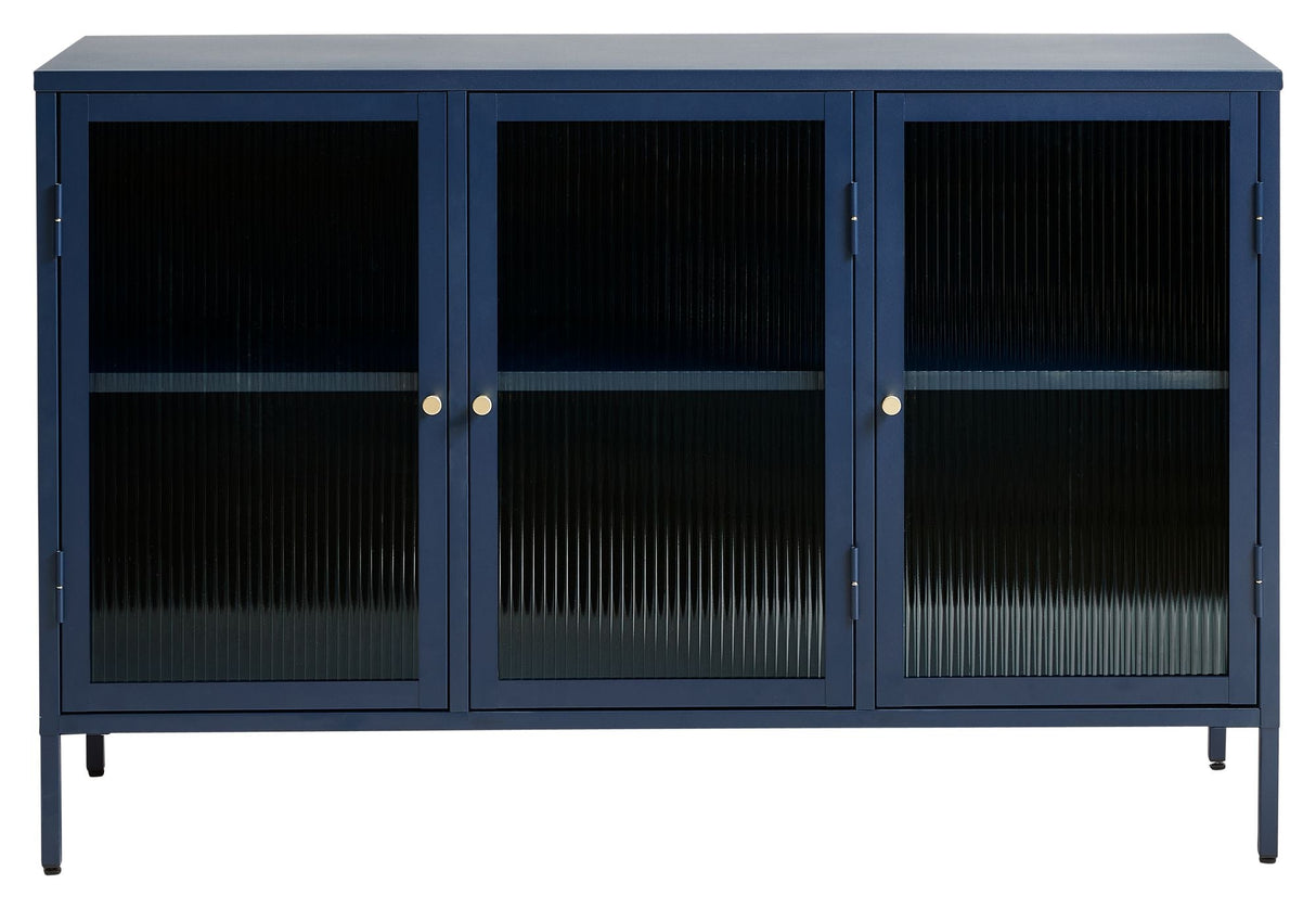 Bronco Sideboard, Blue/Tempered Glass