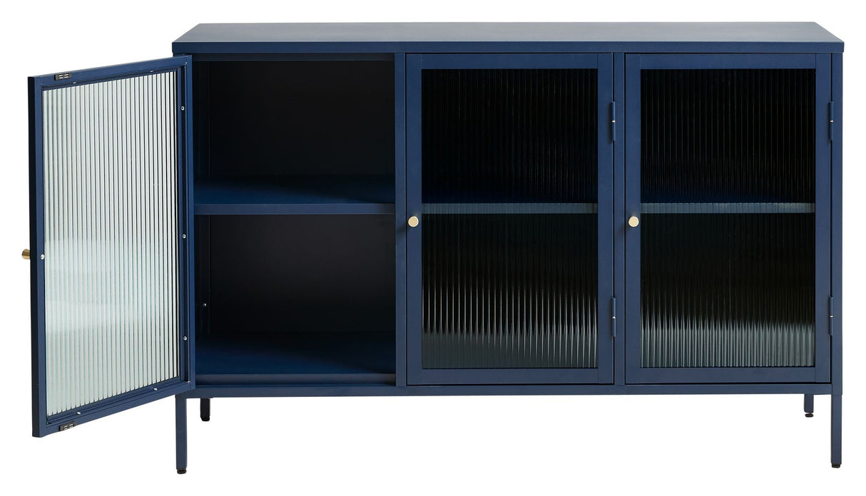 Bronco Sideboard, Blue/Tempered Glass