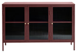 Bronco Sideboard, Wine red/Tempered glass