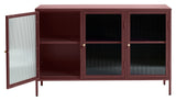 Bronco Sideboard, Wine red/Tempered glass