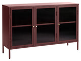 Bronco Sideboard, Wine red/Tempered glass