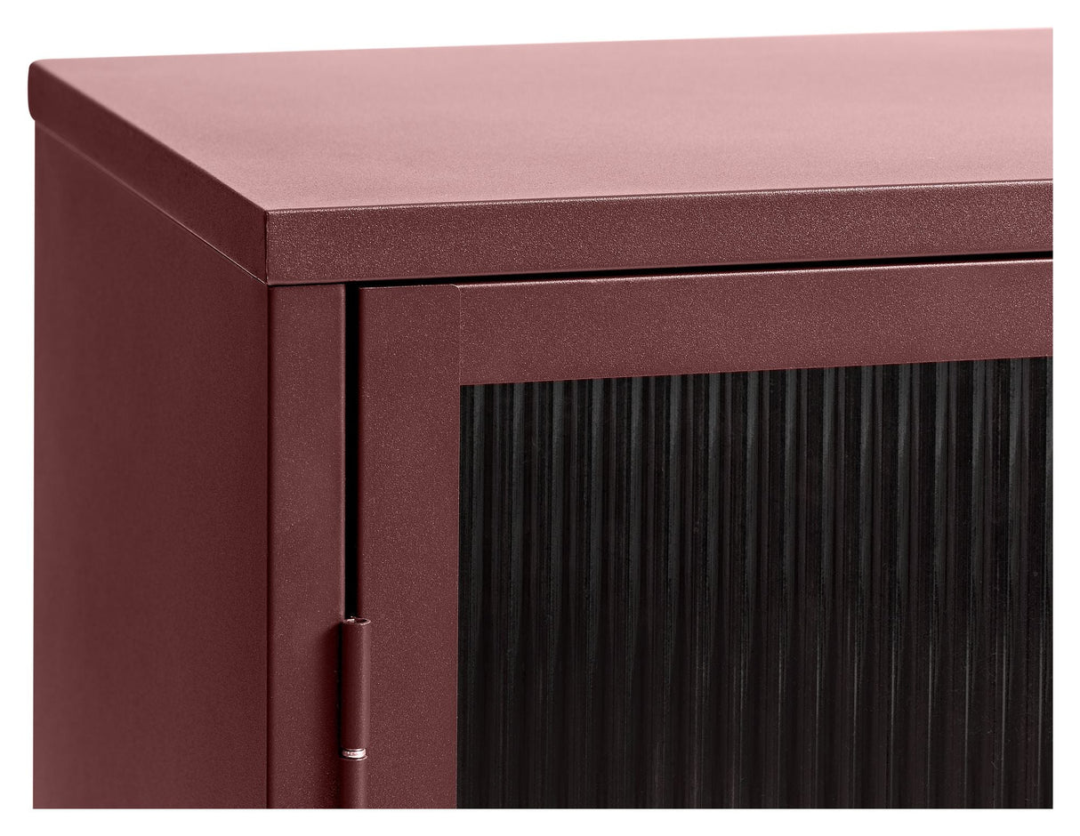 Bronco Sideboard, Wine red/Tempered glass