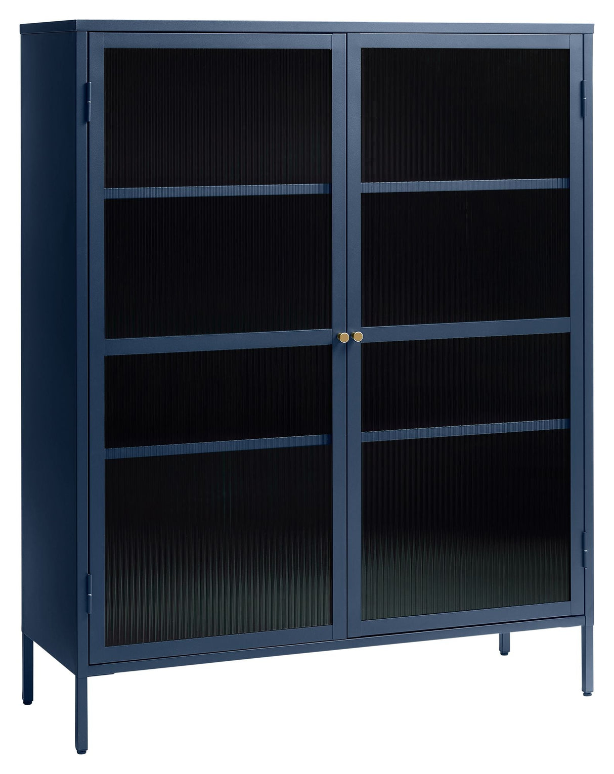 Bronco Wine Cabinet, Blue/Tempered Glass