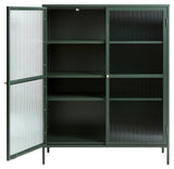 Bronco Wine Cabinet, Green/Tempered Glass