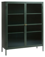 Bronco Wine Cabinet, Green/Tempered Glass