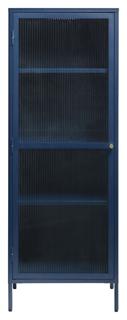 Bronco Vitrine Cabinet H160, Blue/Tempered Glass