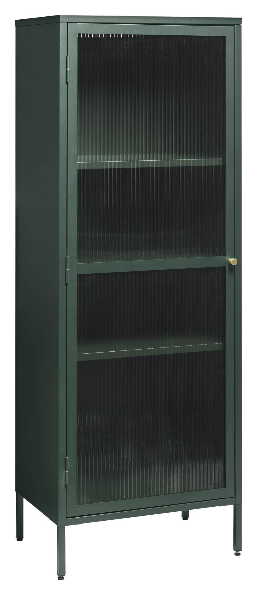 Bronco Vitrine Cabinet H160, Green/Tempered Glass