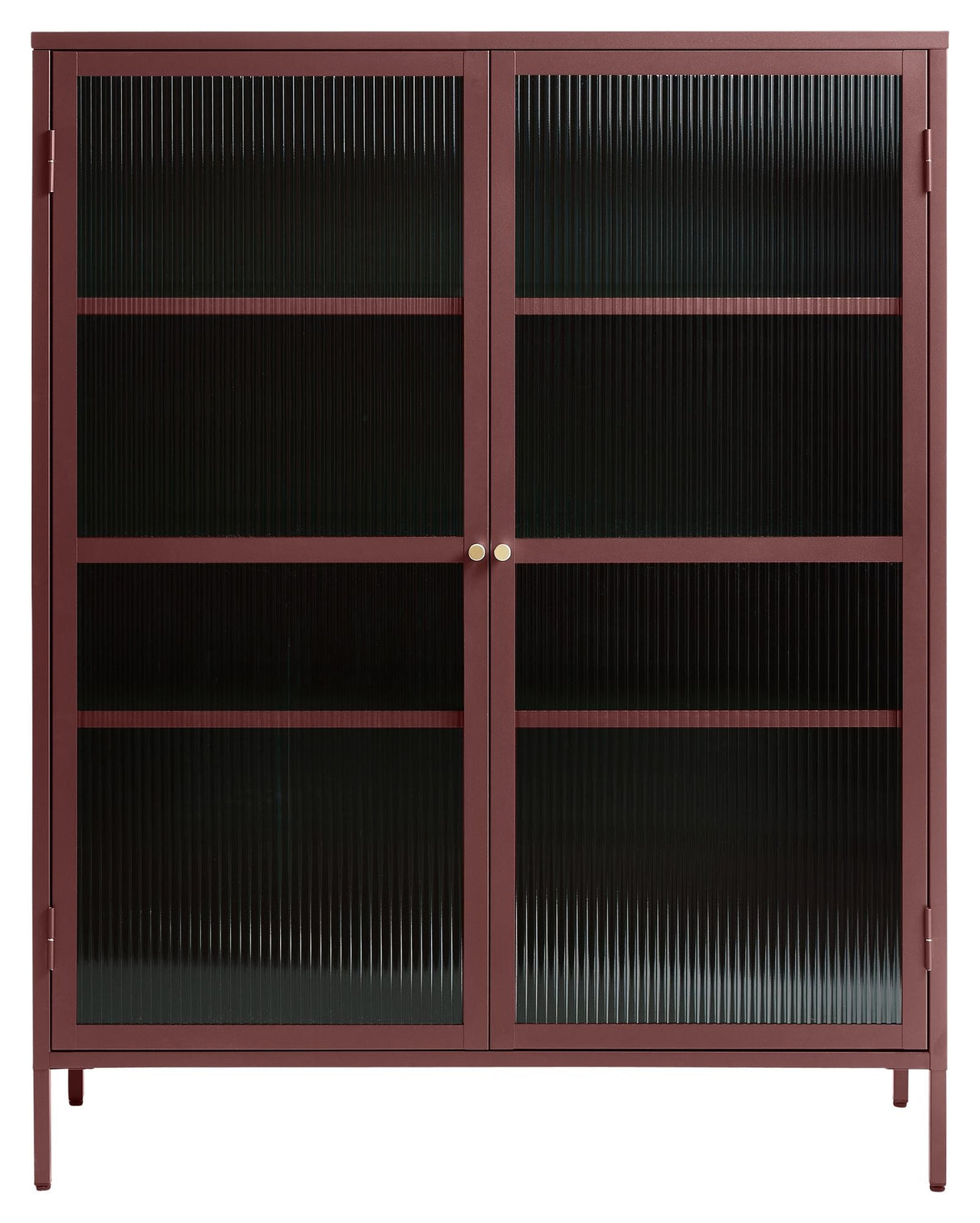 Bronco Wine Cabinet, Wine Red/Tempered Glass