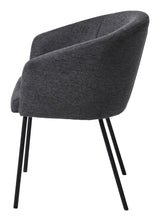 Easton Dining chair, Dark gray fabric