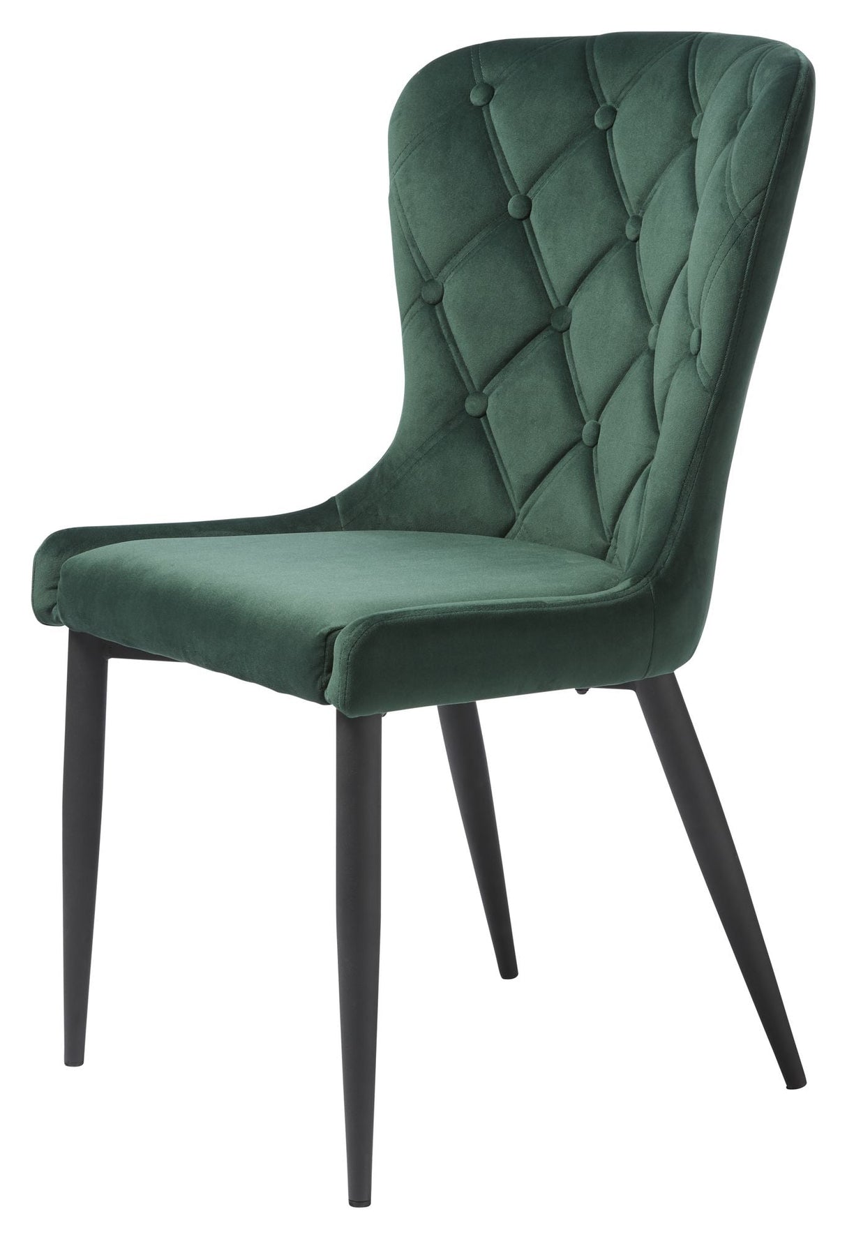 Granby Dining chair, Green velvet