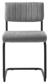 Halifax Dining Chair, Gray Velvet