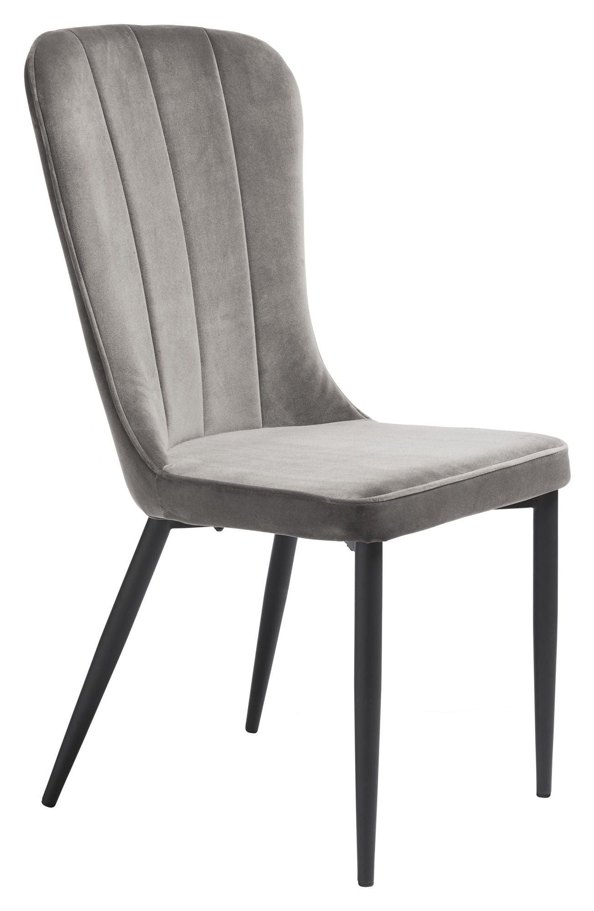 Hudson Dining Chair, Gray Velvet