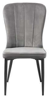 Hudson Dining Chair, Gray Velvet