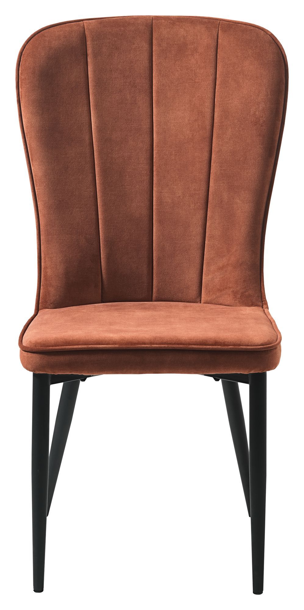 Hudson Dining Chair, Rust Velour