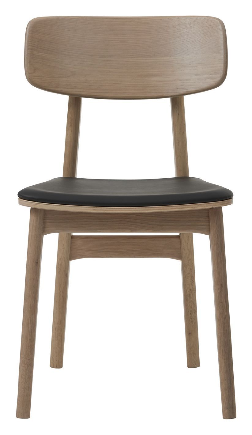 Livo Dining Chair - Oak/Black PU