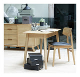 Livo Dining Chair, Natural Oak, Black PU