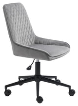 Milton Office Chair, Gray velvet