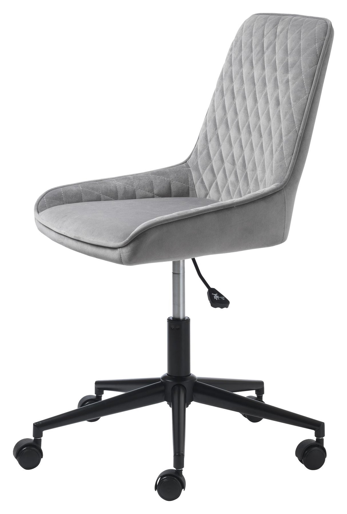 Milton Office Chair, Gray velvet