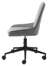 Milton Office Chair, Gray velvet