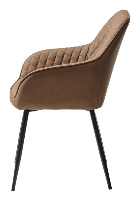 Milton Dining Chair, Brown PU