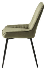 Milton Dining chair, Green velvet