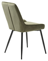 Milton Dining chair, Green velvet