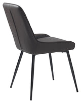 Milton Dining Chair, Dark Brown PU