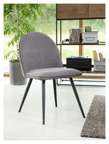 Minto Dining Chair, Gray Fabric