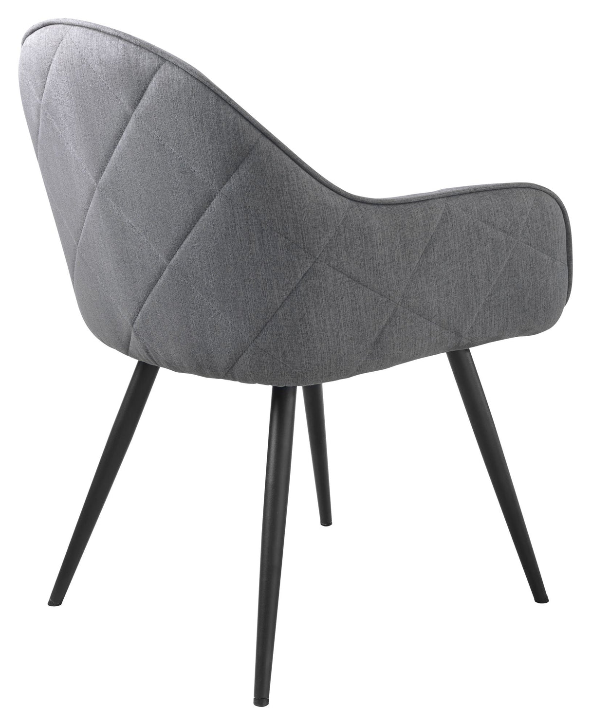 Minto Dining chair with armrests, Gray Fabric