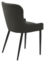 Ontario Dining Chair, Dark Gray Bouclé