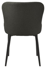 Ontario Dining Chair, Dark Gray Bouclé