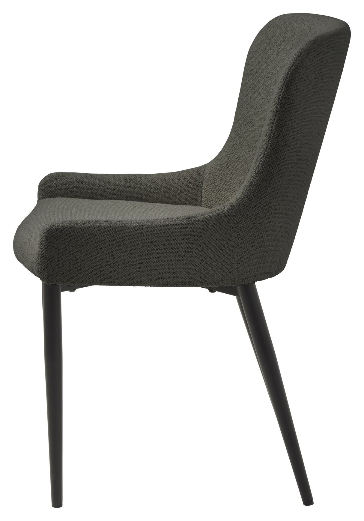 Ontario Dining Chair, Dark Gray Bouclé