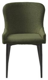 Ontario Dining Chair, Dark Green Bouclé