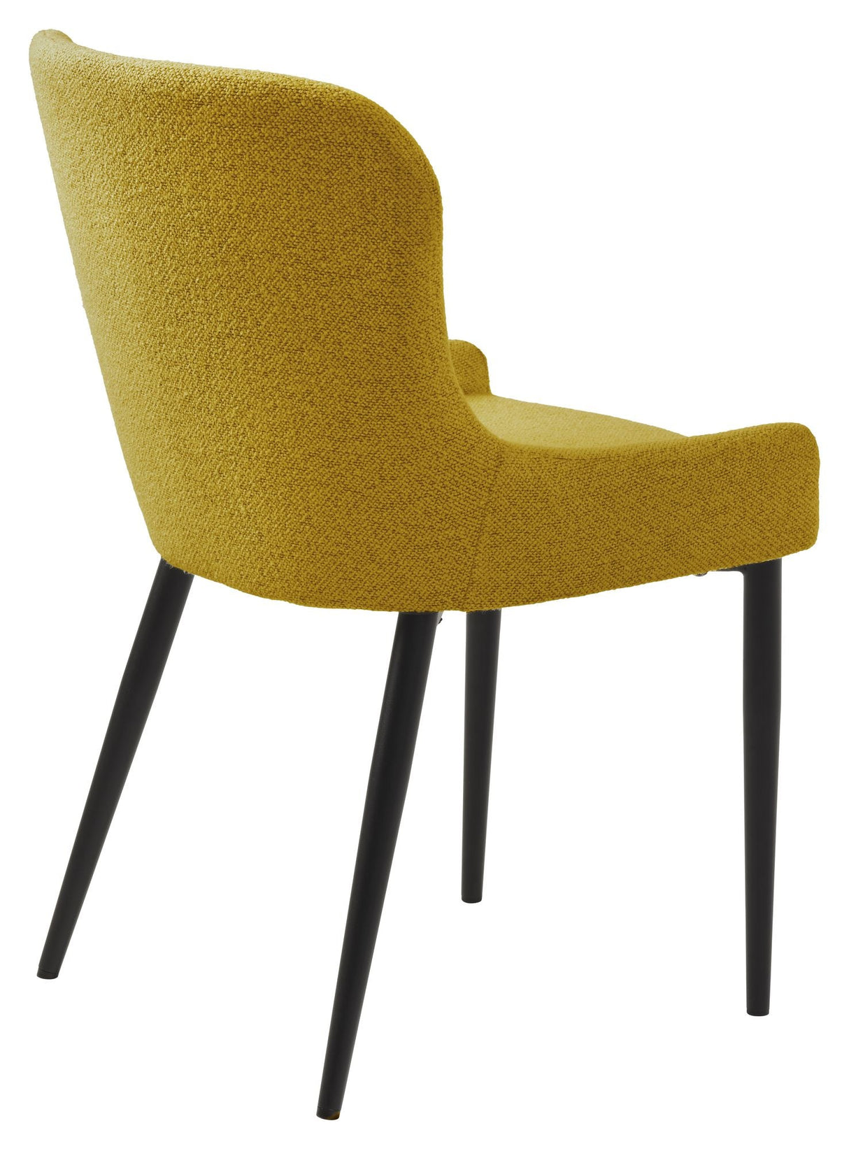 Ontario Dining Chair, Mustard Bouclé