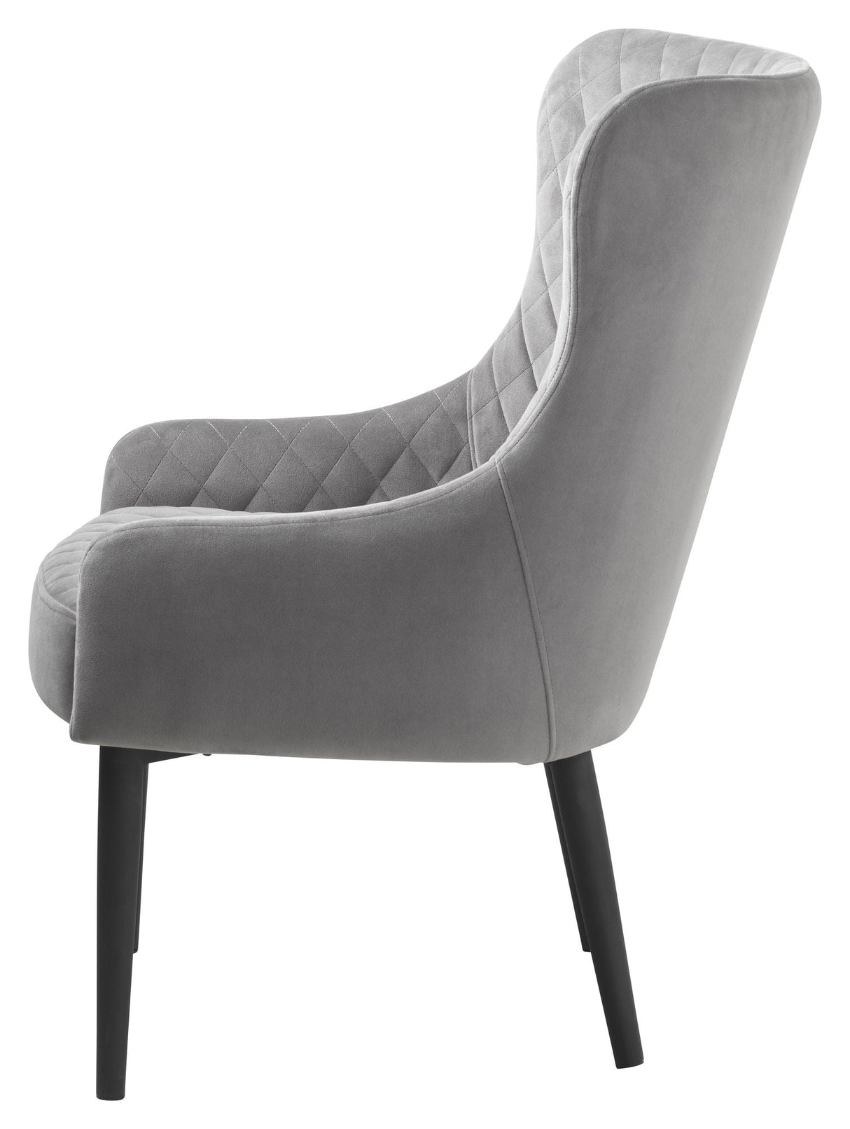 Ottowa Lounge Chair, Gray Velvet