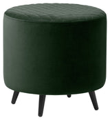 Ottowa Stool, Green Velour, Ø45