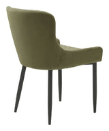 Ottowa Dining Chair, Olive-green velvet