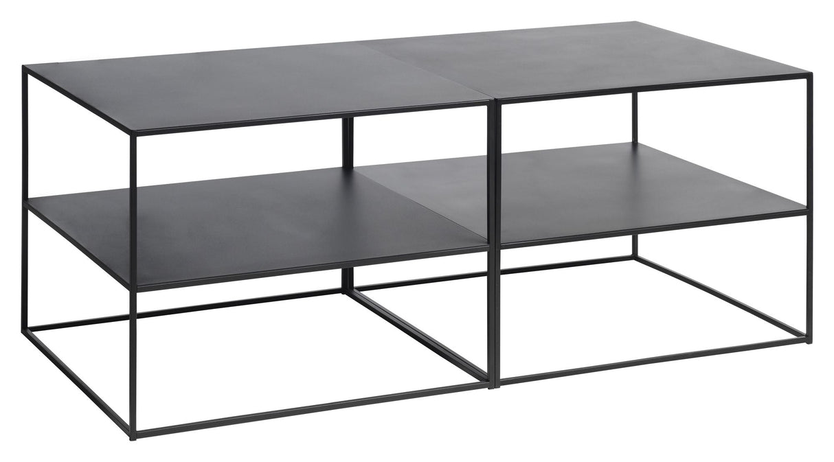 Pebble Coffee Table Black Metal, 50x50