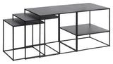 Pebble Coffee Table Black Metal, 50x50