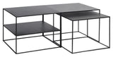 Pebble Coffee Table Black Metal, 65x65