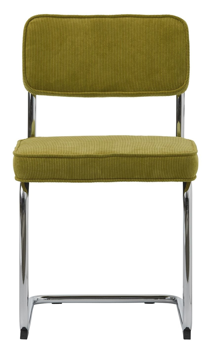 Rupert Dining Chair - Green Velvet/Chrome