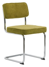 Rupert Dining Chair - Green Velvet/Chrome